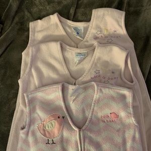 Sweet of 3 fleece halo sleep sacks